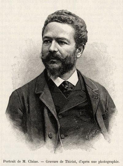 Portrait de Jules Claine (gravure par Thiriat pour illustrer l
