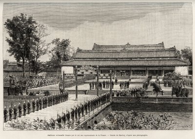 Audience solennelle donnée par le roi Dong Khanh (1864-1889) empereur d