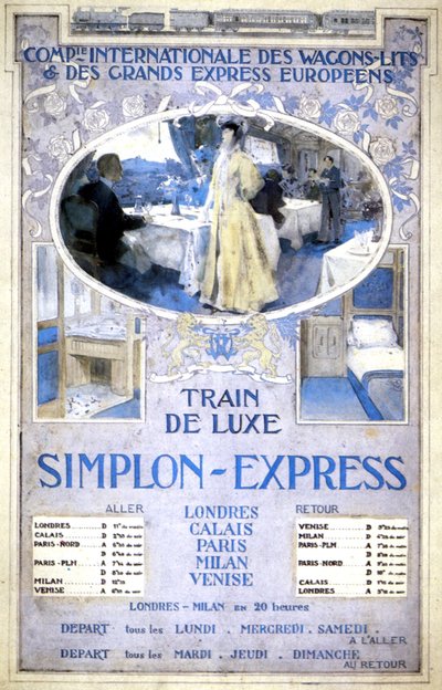 Train de luxe Simplon Express - Henri Toussaint