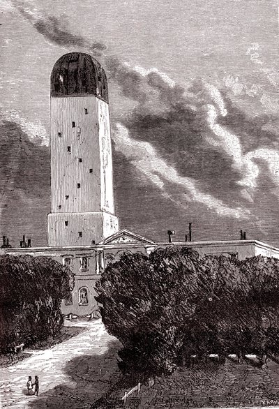 Observatoire de Cambridge, "De la Terre à la Lune" de Jules Verne - Henri de (after) Montaut