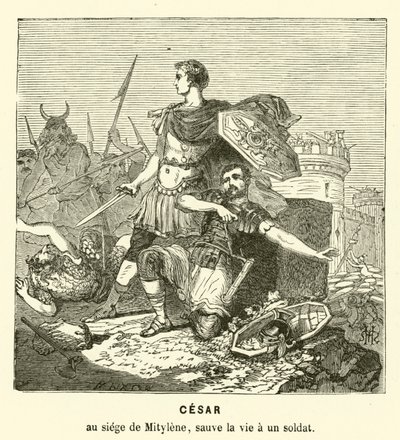 Jules César sauvant la vie d
