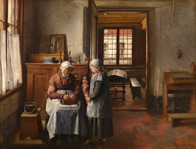 La Fête de grand-mère - Henri de Braekeleer
