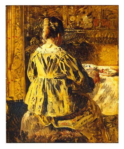 Le Repas ou Femme vue de Dos - Henri de Braekeleer