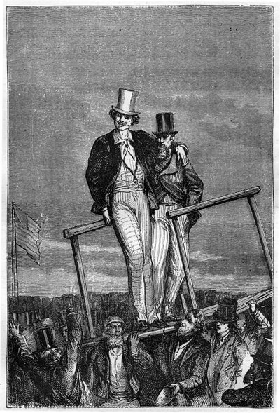 Illustration du livre « De la Terre à la Lune » de Jules Verne, édition Hetzel - Les voyages extraordinaires - Henri de Montaut