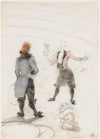 Au cirque : le dresseur de chiens - Henri de Toulouse-Lautrec