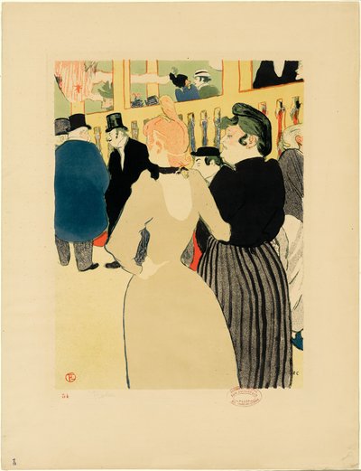 Au Moulin Rouge, La Goulue et sa Sœur - Henri de Toulouse-Lautrec