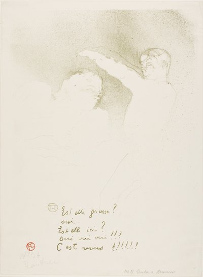 Aux Variétés : Mademoiselle Lender et Brasseur - Henri de Toulouse-Lautrec