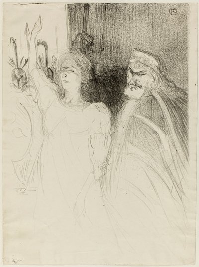 Bartet et Mounet-Sully, dans Antigone - Henri de Toulouse-Lautrec