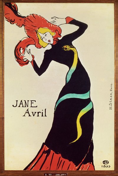 La danseuse Jane Avril. Affiche - Henri de Toulouse-Lautrec