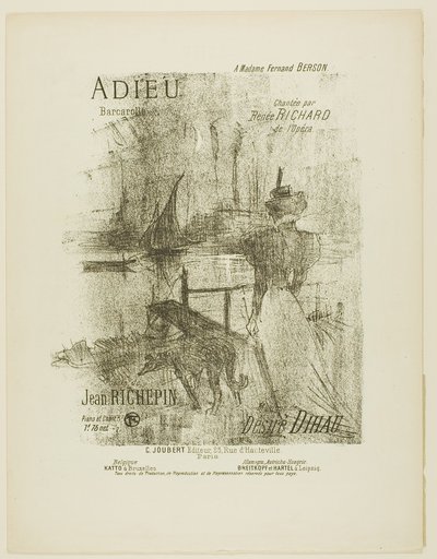 Adieu, de Mélodies de Désiré Dihau - Henri de Toulouse-Lautrec