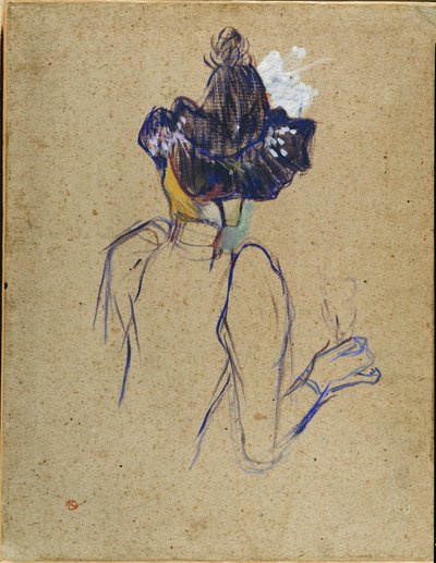 Jane Avril, vue de dos - Henri de Toulouse-Lautrec