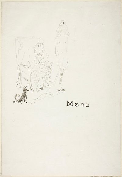 La fillette nue : Menu - Henri de Toulouse-Lautrec