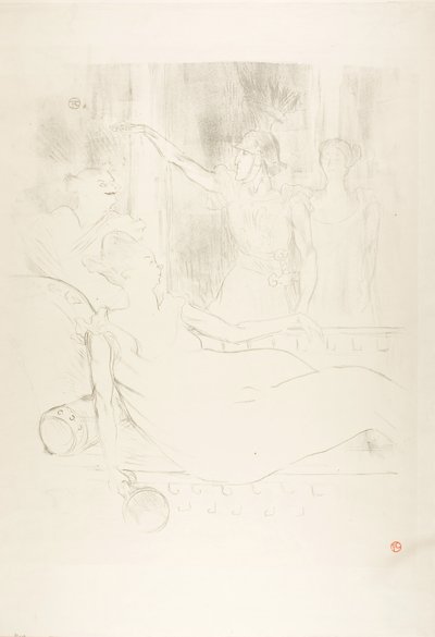 Madame Simon-Girard, Brasseur et Guy dans La belle Hélène - Henri de Toulouse-Lautrec