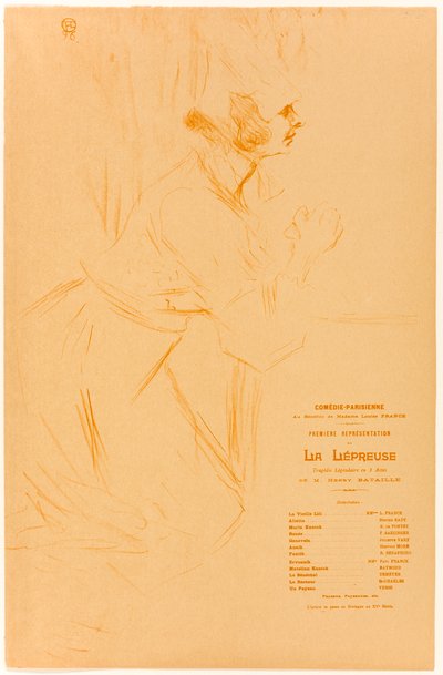 Program for La Lépreuse - Henri de Toulouse-Lautrec