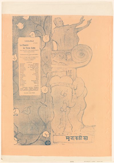 Programme pour "The Little Clay Cart" - Henri de Toulouse-Lautrec