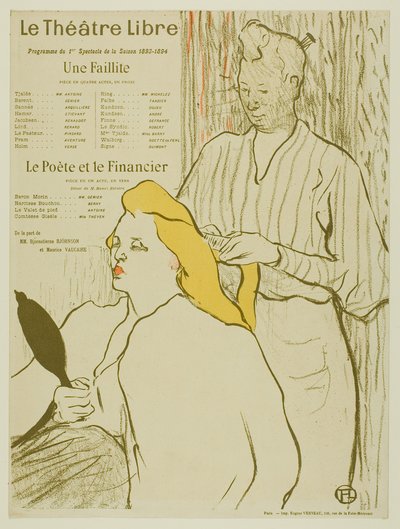 Le Coiffeur, Programme pour le Théâtre Libre - Henri de Toulouse-Lautrec