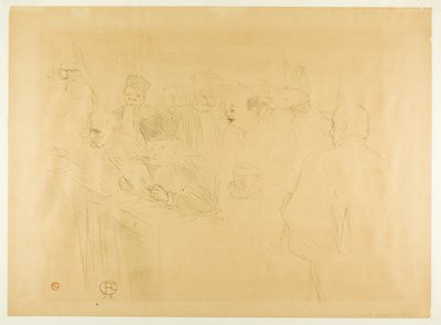 Le procès Lebaudy, Mademoiselle Marsy témoignant - Henri de Toulouse-Lautrec