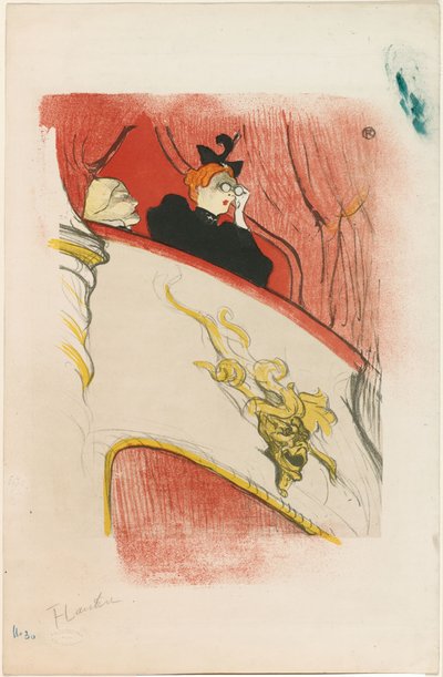 La loge avec le masque doré - Henri de Toulouse-Lautrec