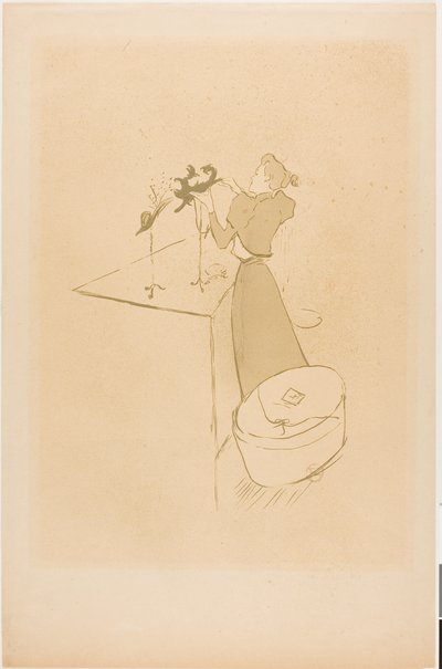 La Modiste, Renée Vert - Henri de Toulouse-Lautrec