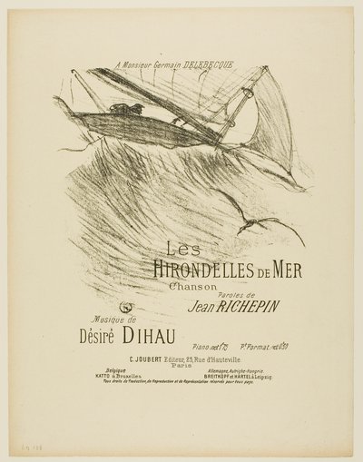 Les hirondelles de mer, de Mélodies de Désiré Dihau - Henri de Toulouse-Lautrec