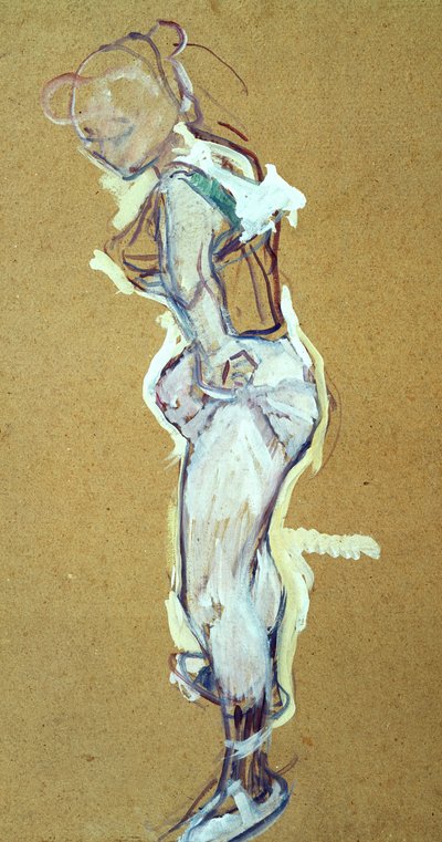 Trapéziste ajustant sa chemise - Henri de Toulouse Lautrec