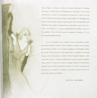 Yvette Guilbert - Série française : N° 16 - Henri de Toulouse-Lautrec