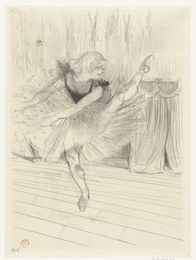 Portrait de la danseuse Ida Heath - Henri de Toulouse Lautrec (signed by artist)