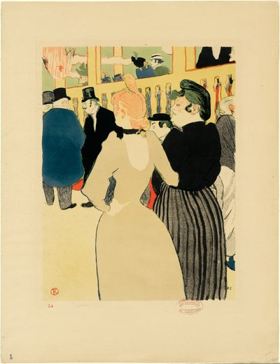Au Moulin Rouge, La Goulue et sa Sœur - Henri de Toulouse Lautrec
