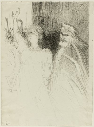 Bartet et Mounet-Sully, dans Antigone - Henri de Toulouse Lautrec