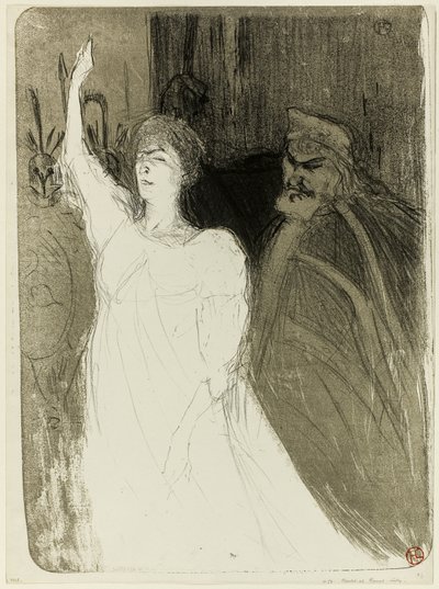 Bartet et Mounet-Sully, dans Antigone - Henri de Toulouse Lautrec