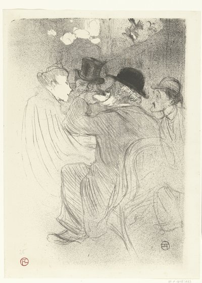 Visiteurs au café Moulin Rouge - Henri de Toulouse Lautrec