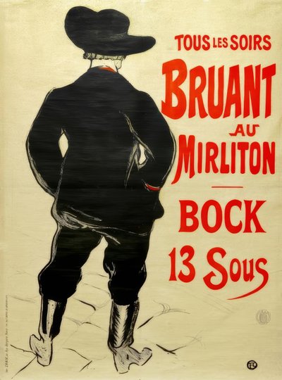 Bruant au Mirliton - Henri de Toulouse Lautrec
