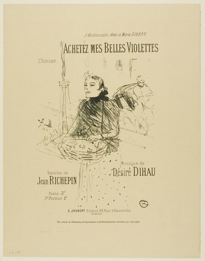 Achetez mes jolies violettes, des Mélodies de Désiré Dihau - Henri de Toulouse Lautrec