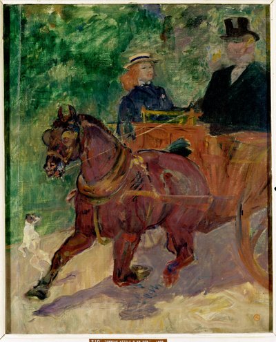 Cob attelé à une charrette, 1900 - Henri de Toulouse Lautrec