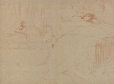 Effondré sur le lit, de la série Elles - Henri de Toulouse Lautrec