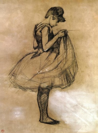 Danseuse ajustant son maillot - Henri de Toulouse Lautrec