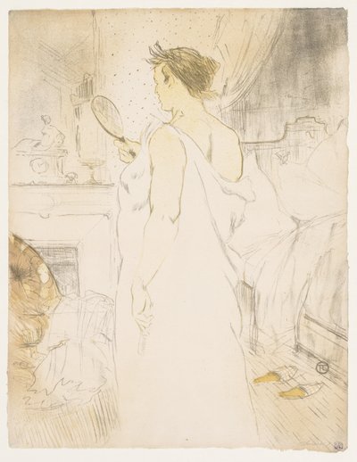 Elles : Femme avec un miroir à main, 1896 - Henri de Toulouse Lautrec