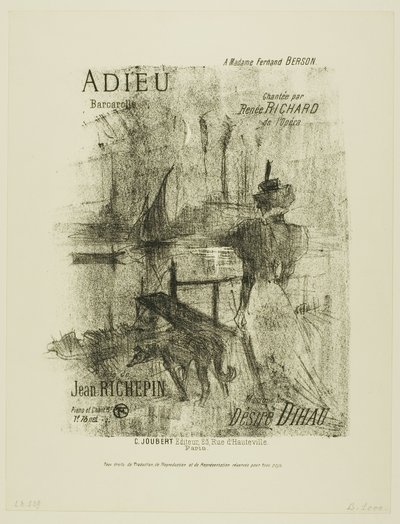 Adieu, de Mélodies de Désiré Dihau - Henri de Toulouse Lautrec