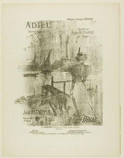 Adieu, de Mélodies de Désiré Dihau - Henri de Toulouse Lautrec