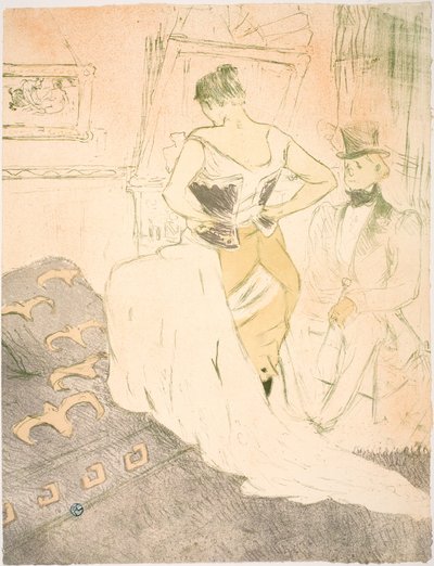 Femme en corset, conquête de passage - Henri de Toulouse Lautrec