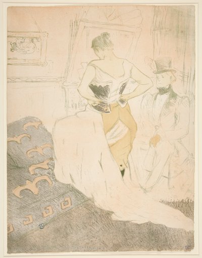 Femme en corset, conquête de passage, de la série Elles - Henri de Toulouse Lautrec