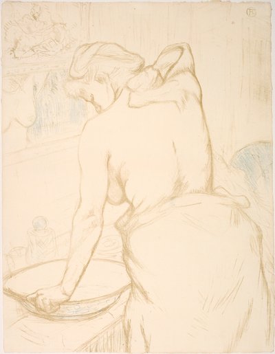 Femme qui se lave, la toilette - Henri de Toulouse Lautrec