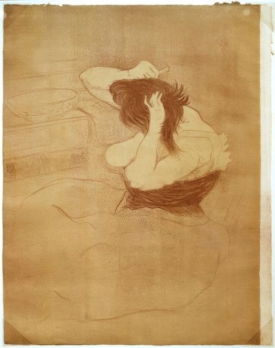 Femme qui se peigne, La coiffure - Henri de Toulouse Lautrec