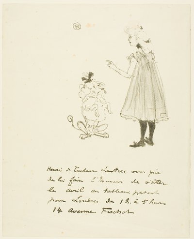 Invitation à une Exposition - Henri de Toulouse Lautrec