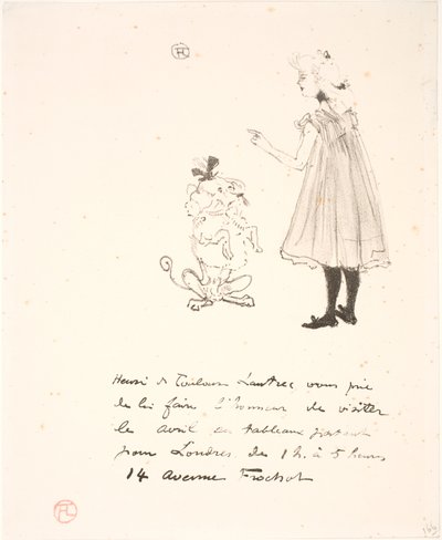 Invitation à une exposition - Henri de Toulouse Lautrec