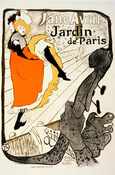 Jane Avril au Jardin de Paris, 1893 - Henri de Toulouse Lautrec