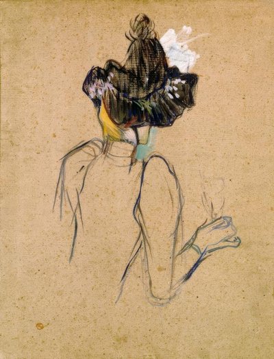 Jane Avril vue de dos - Henri de Toulouse Lautrec