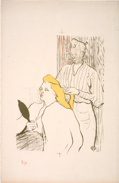 La Coiffure. Programme du Théâtre Libre - Henri de Toulouse Lautrec