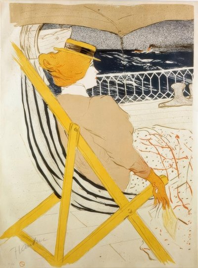 La Passagère du 54 ou Promenade en Yacht - Henri de Toulouse Lautrec