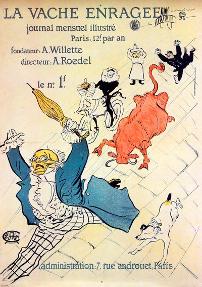 La Vache enragée, 1896 - Henri de Toulouse Lautrec